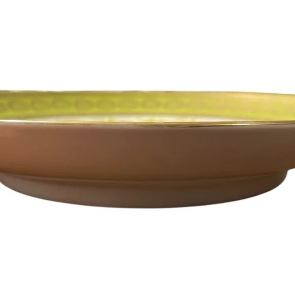 Wine Maiden Victoria Carlsbad Austria 12” Bacchante Kaufmann Bowl Green Gold Lg - Picture 7 of 10